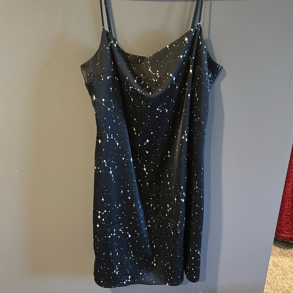 BRAND NEW garage silk galaxy dress
